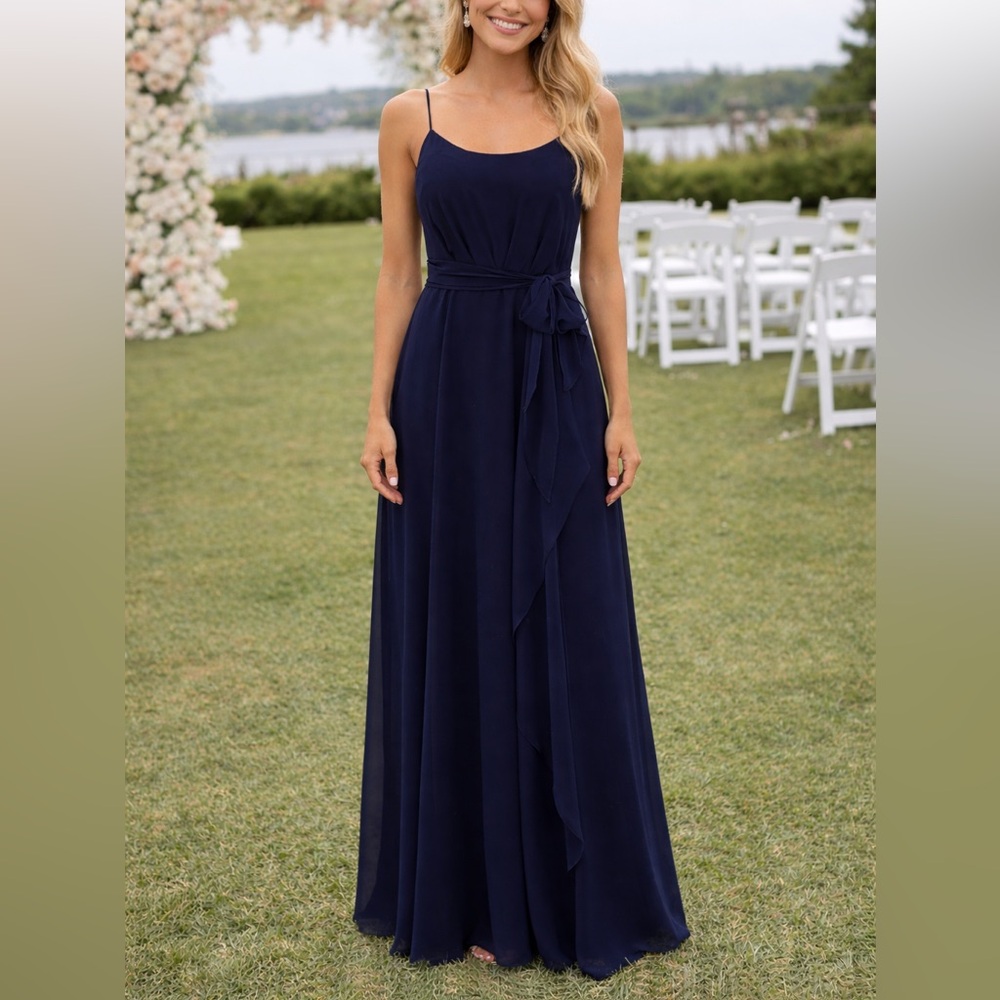 Amsale Campbell Navy Gown‎ 2